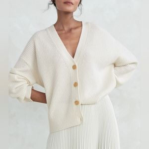 JENNI KAYNE CROPPED COCOON CARDIGAN, 100% CASHMERE, 2X